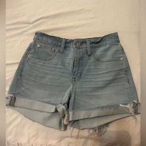 Madewell Light Blue Denim Women Shorts